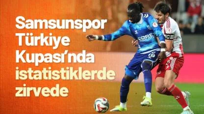 Samsunspor Türkiye Kupası'nda en çok gol atan ve en az gol yiyen ikinci takım