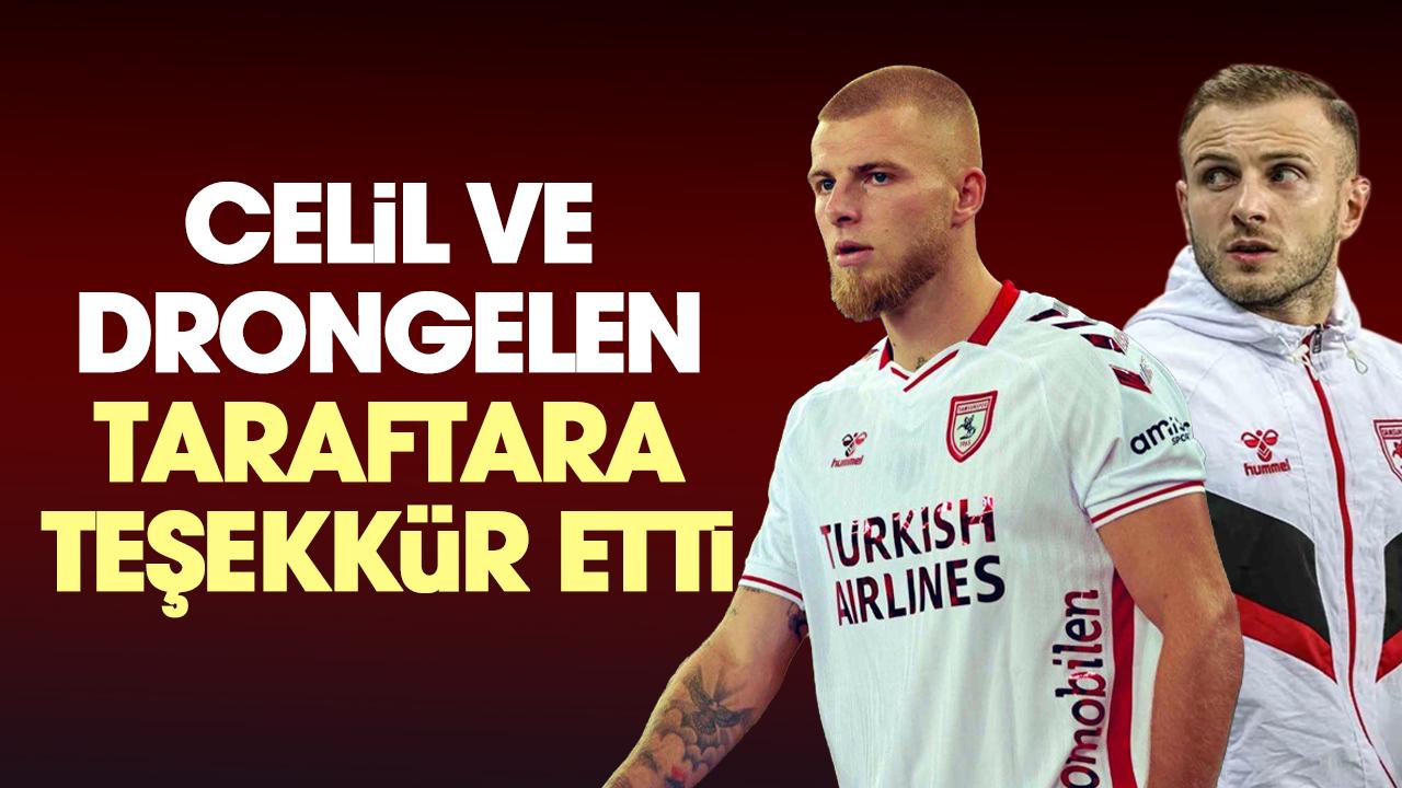 Samsunspor'da Celil Yüksel ve Rick van Drongelen taraftara teşekkür etti