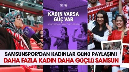 Samsunspor'dan mor formalı Kadınlar Günü paylaşımı