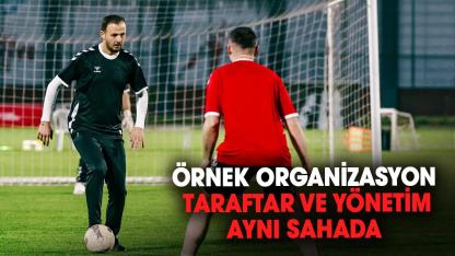 Samsunspor’dan örnek organizasyon: Taraftar ve yönetim aynı sahada