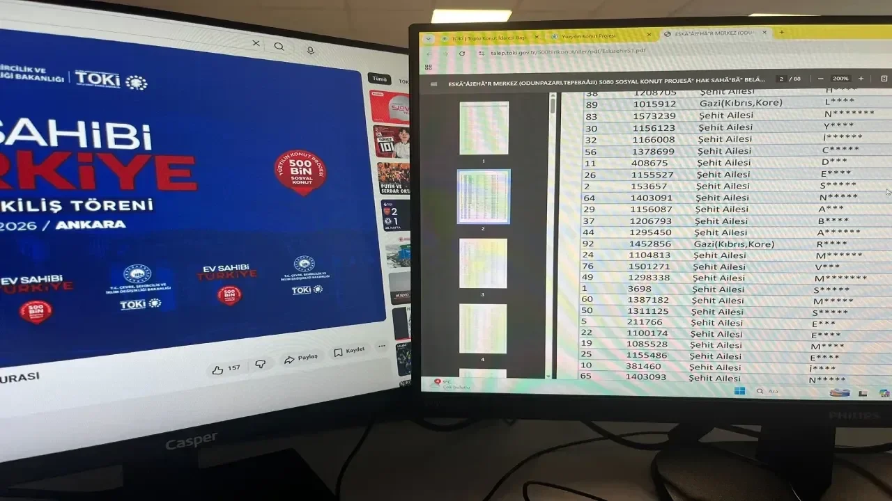 TOKİ Ankara kura sonuçları isim listesi