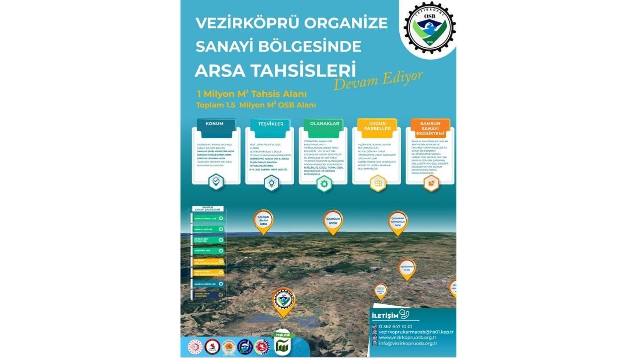 Vezirköprü Karma OSB’de Mart ayı arsa tahsisleri başladı