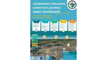 Vezirköprü Karma OSB’de Mart ayı arsa tahsisleri başladı