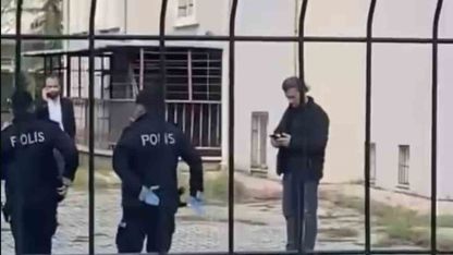 Polisten kaçan şahıs, tabancasını okul bahçesine attı