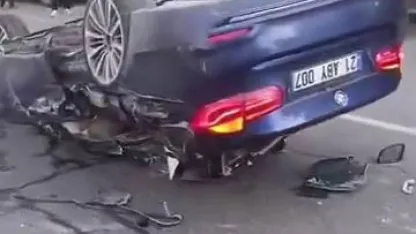 Zincirleme kaza: Araç takla attı yaralılar var