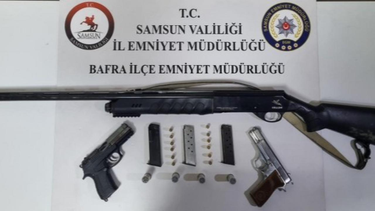 Bafra’da Ruhsatsız Silah Operasyonu: Çok Sayıda Silah ve Mühimmat Ele Geçirildi