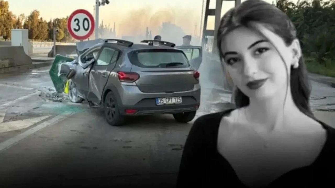 Bariyerlere çarpan araç yandı, 25 yaşındaki Beyza Nur Pürmüs öldü