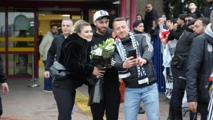 Beşiktaşlı futbolcular Samsun'a geldi