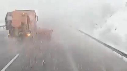 Bolu geçişinde yoğun kar