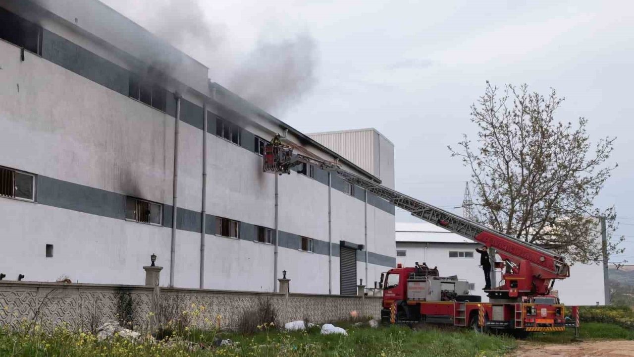 Bursa’da mobilya fabrikasında yangın