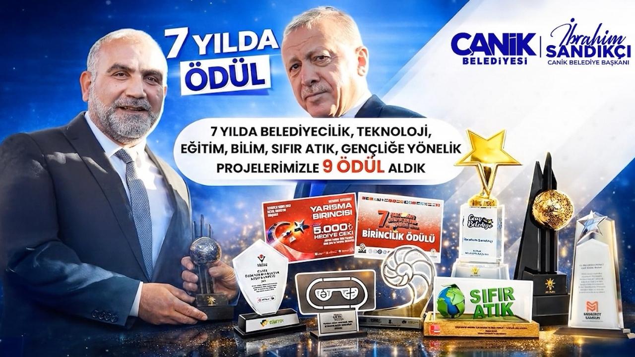Canik Belediyesi’ne 9 ayrı ödül