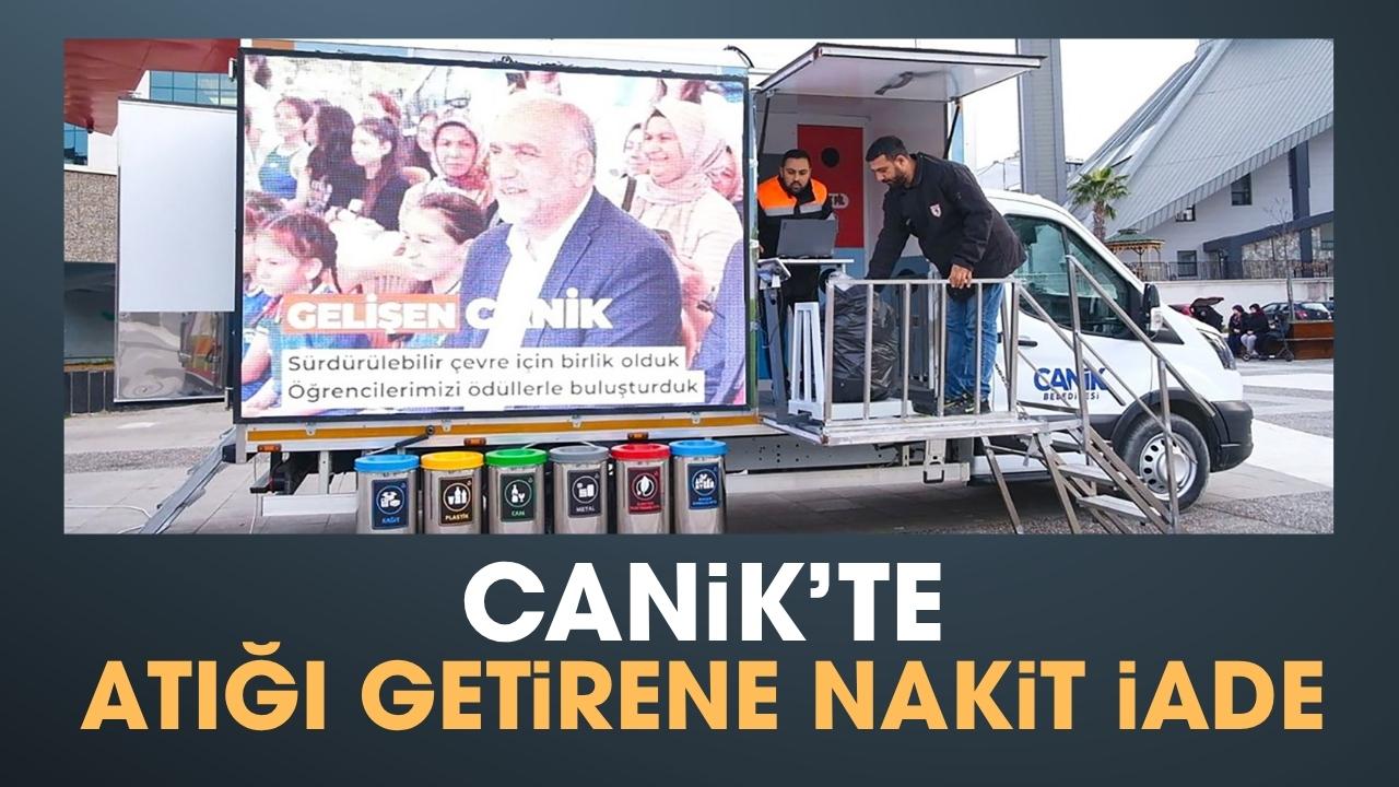 Canik'te atığı getirene nakit iade