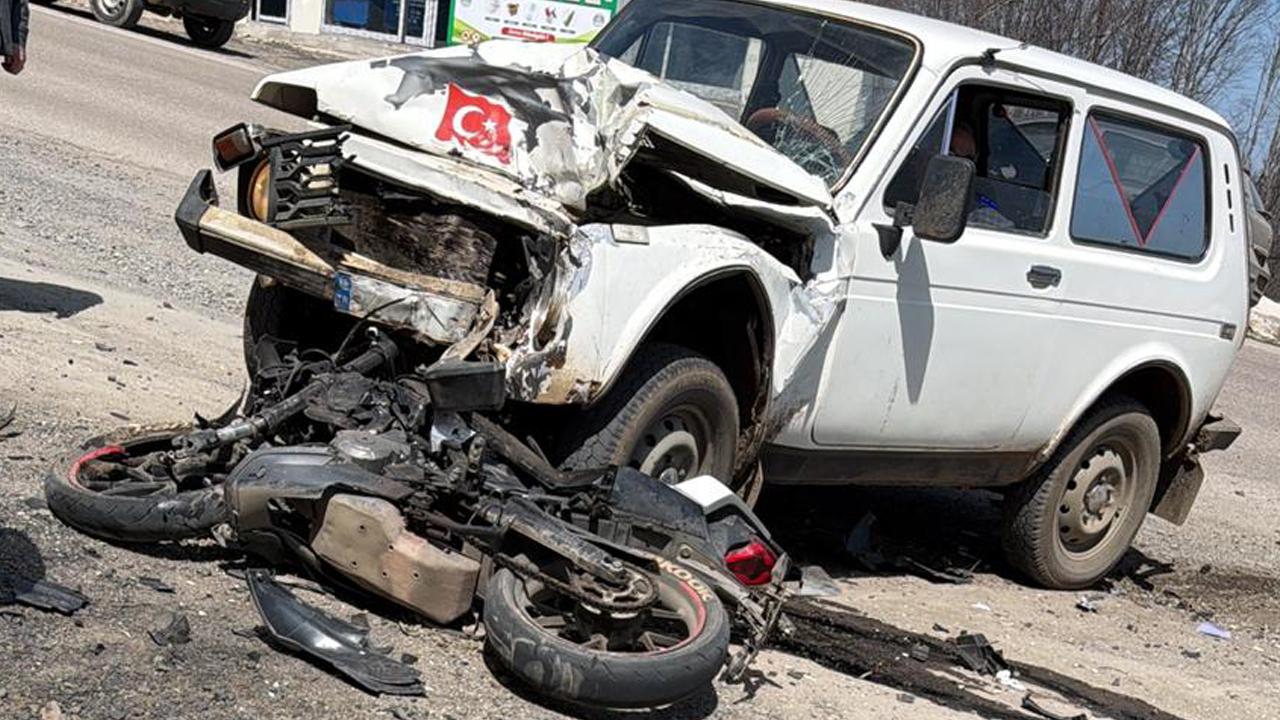 Ciple çarpışan motosikletin sürücüsü öldü