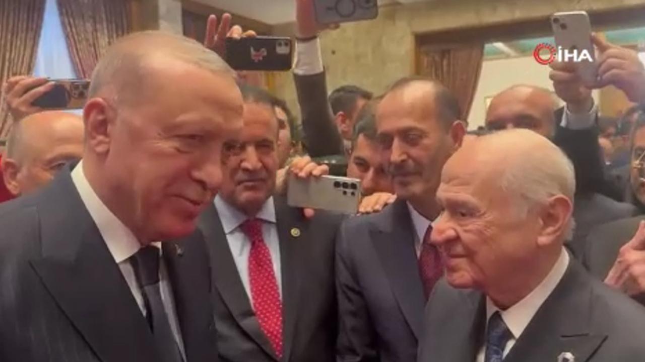 Cumhurbaşkanı Erdoğan Bahçeli ile bir araya geldi