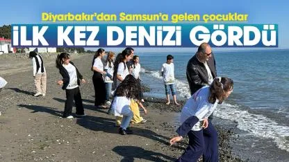 Diyarbakır'dan Samsun'a gelen öğrenciler ilk kez deniz gördü