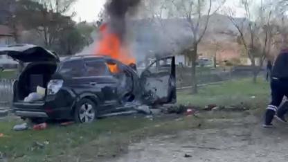 Feci kaza! Yanan cipte  1 kişi öldü, 2 kişi  yaralandı