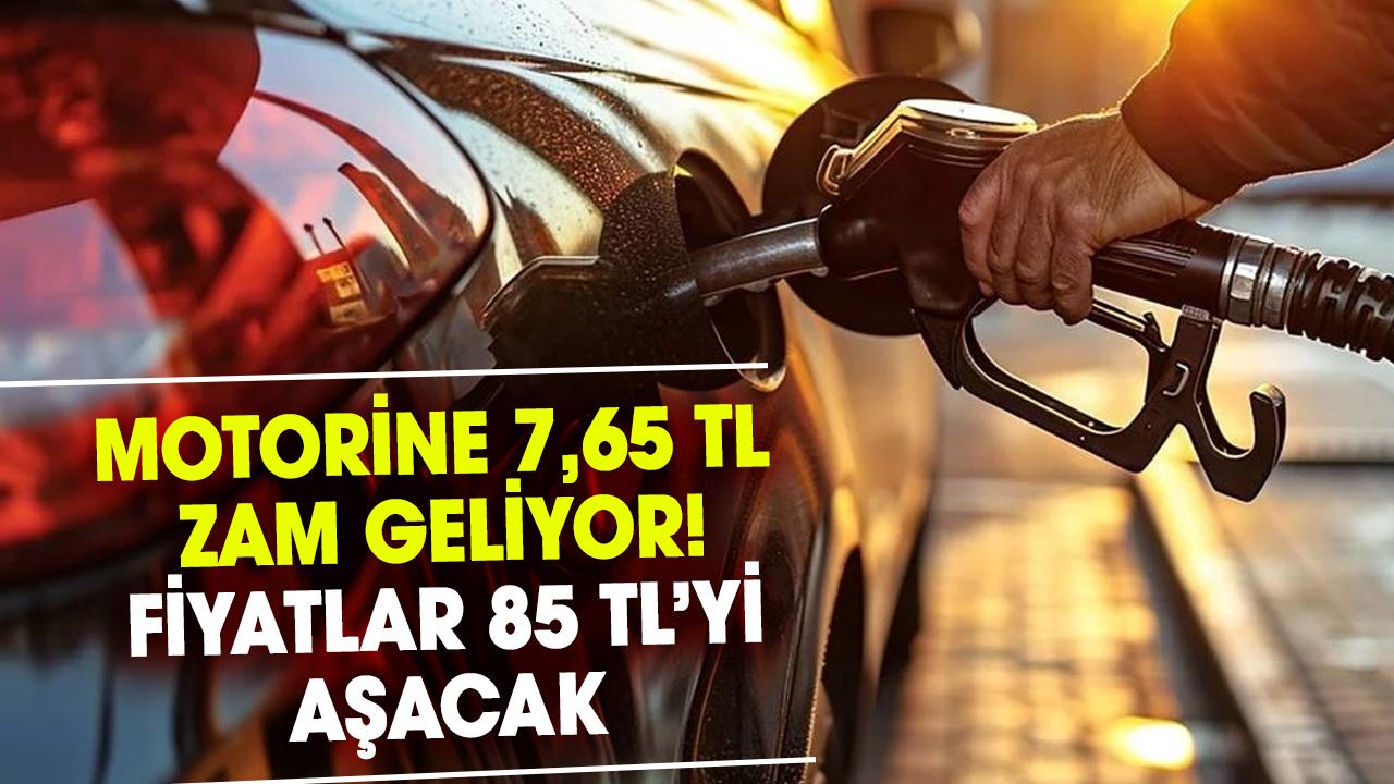 Motorine 7,65 TL zam geliyor! Fiyatlar 85 TL’yi aşacak