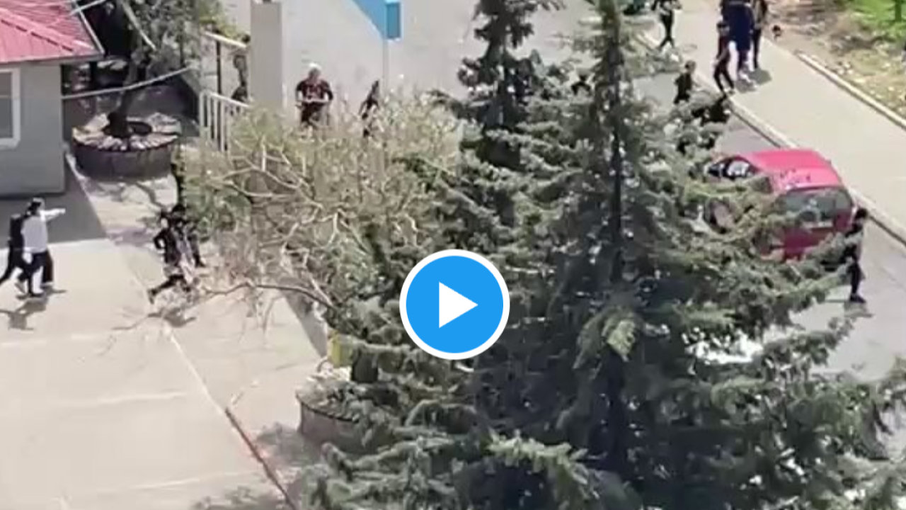 Olay anında öğrencilerin kaçış görüntüleri ortaya çıktı