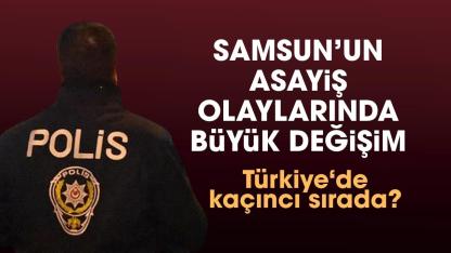 Samsun, asayiş olaylarının azalmasında Türkiye birincisi