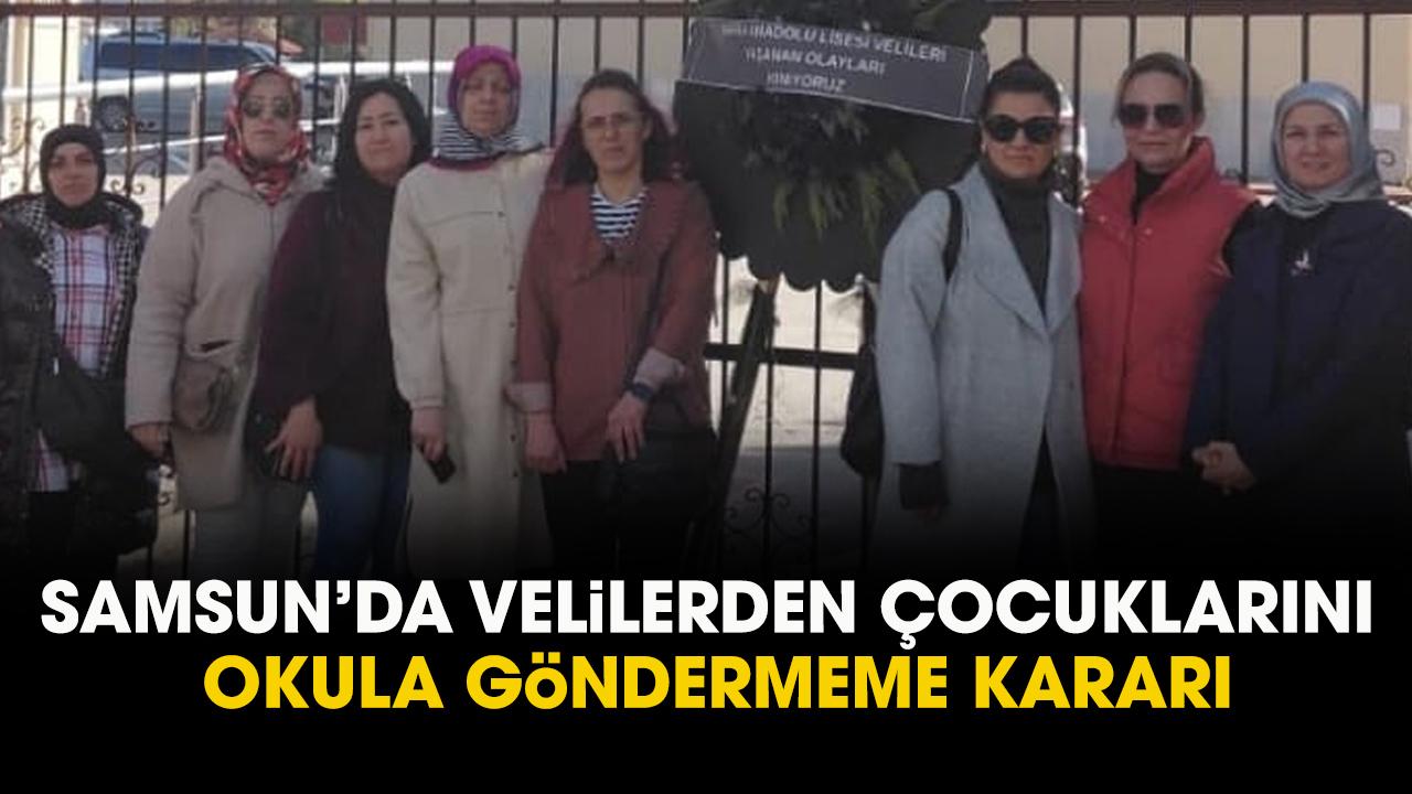 Samsun Bafra Anadolu Lisesi’nde velilerinden çocuklarını okula göndermeme kararı