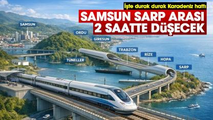Samsun Sarp arası 2 saatte düşecek