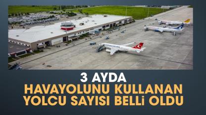 Samsun'da 3 ayda 388 bin yolcu havayolunu kullandı