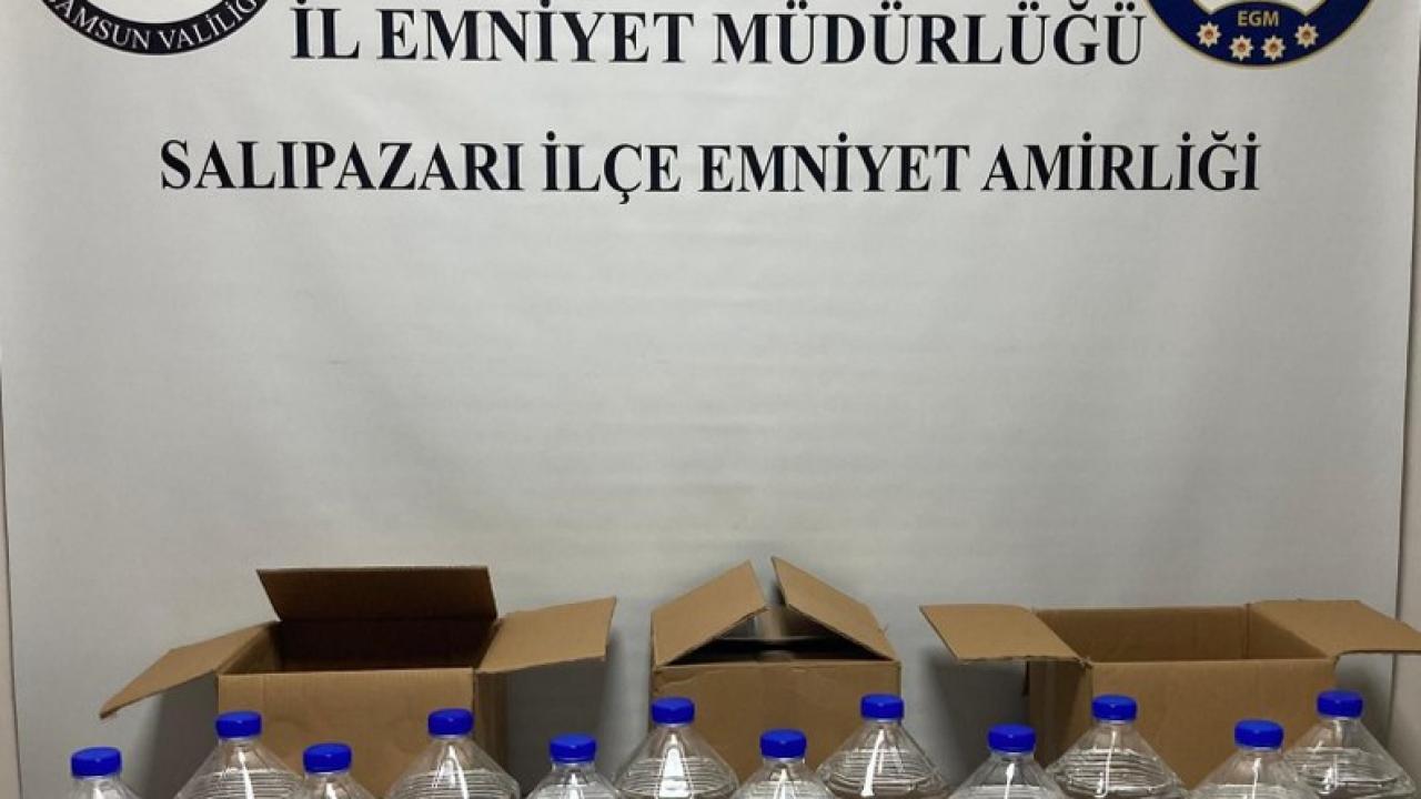 Samsun'da 60 litre etil alkol ele geçirildi