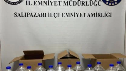 Samsun'da 60 litre etil alkol ele geçirildi