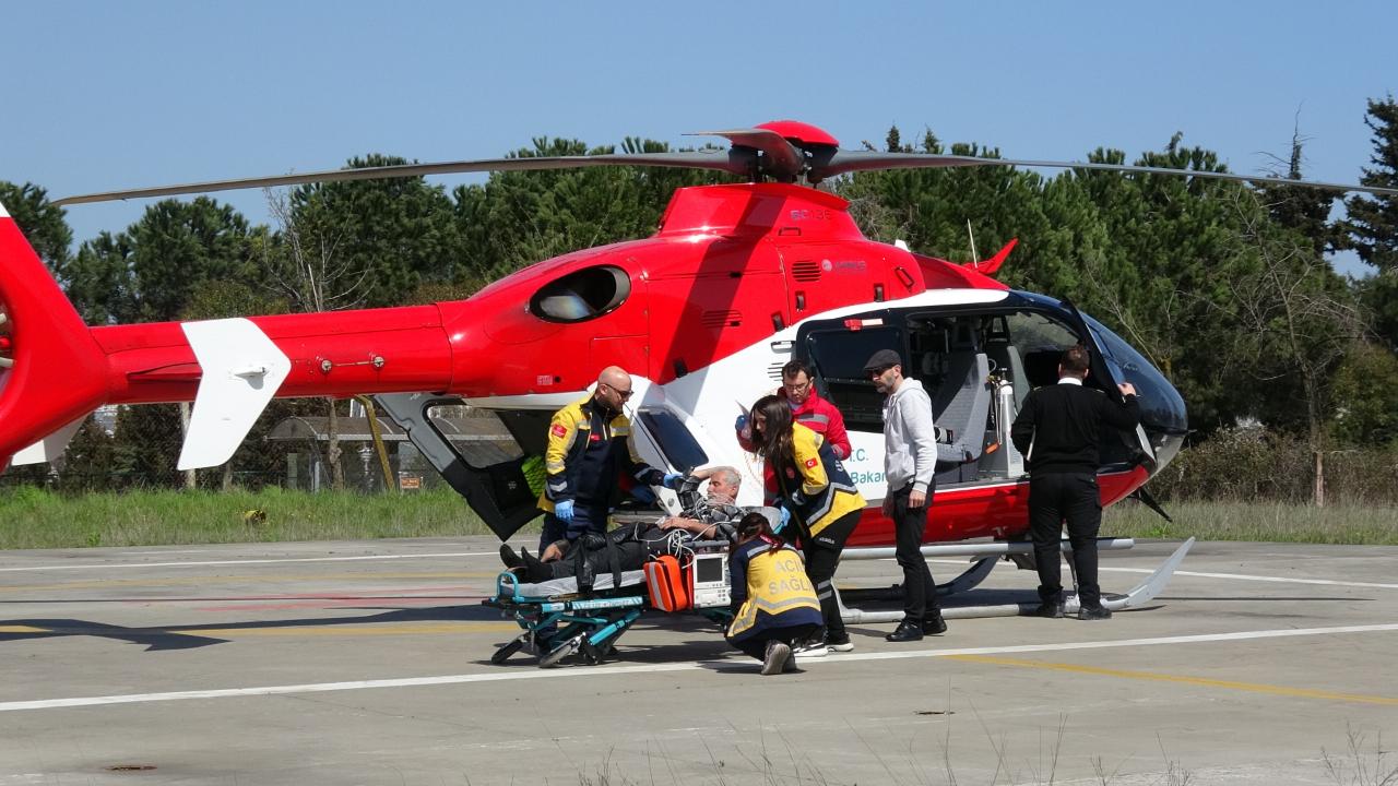 Samsun'da ambulans helikopter zamanla yarıştı