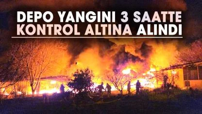 Samsun'da çıkan yangında depo küle döndü! 3 saatte kontrol altına alındı
