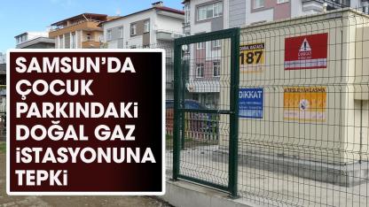 Samsun'da çocuk parkına doğal gaz istasyonu kuruldu! Vatandaşlar tepki gösterdi