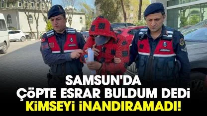 Samsun'da çöpte esrar buldum dedi, kimseyi inandıramadı!