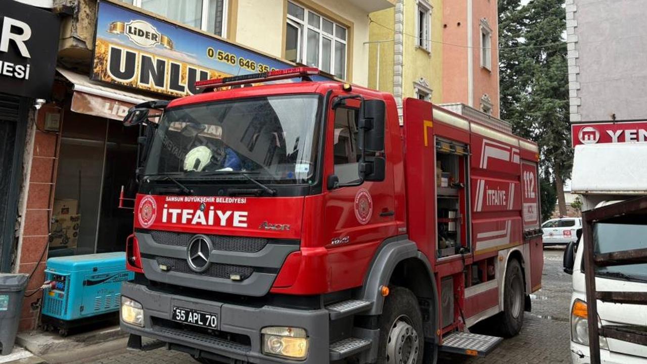 Samsun'da daire yangını