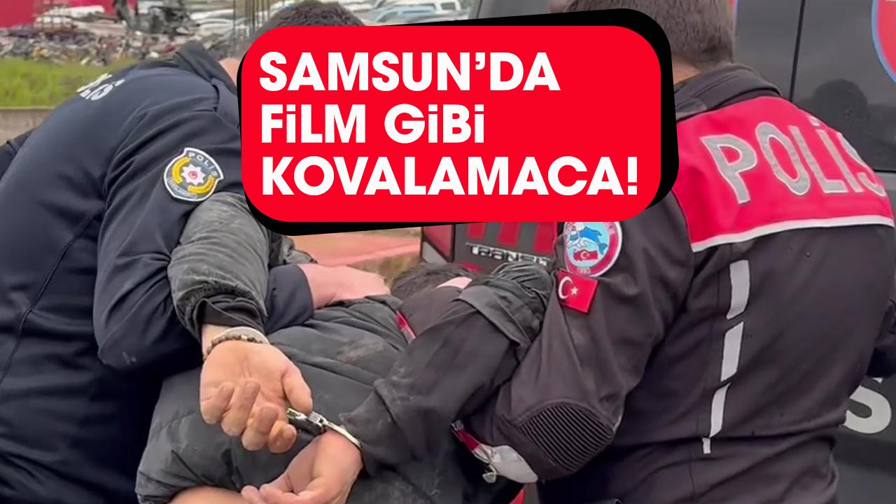 Samsun'da film gibi kovalamaca! Narkotik ekipleri, dur ihtarına uymayan şüphelilerin peşine düştü