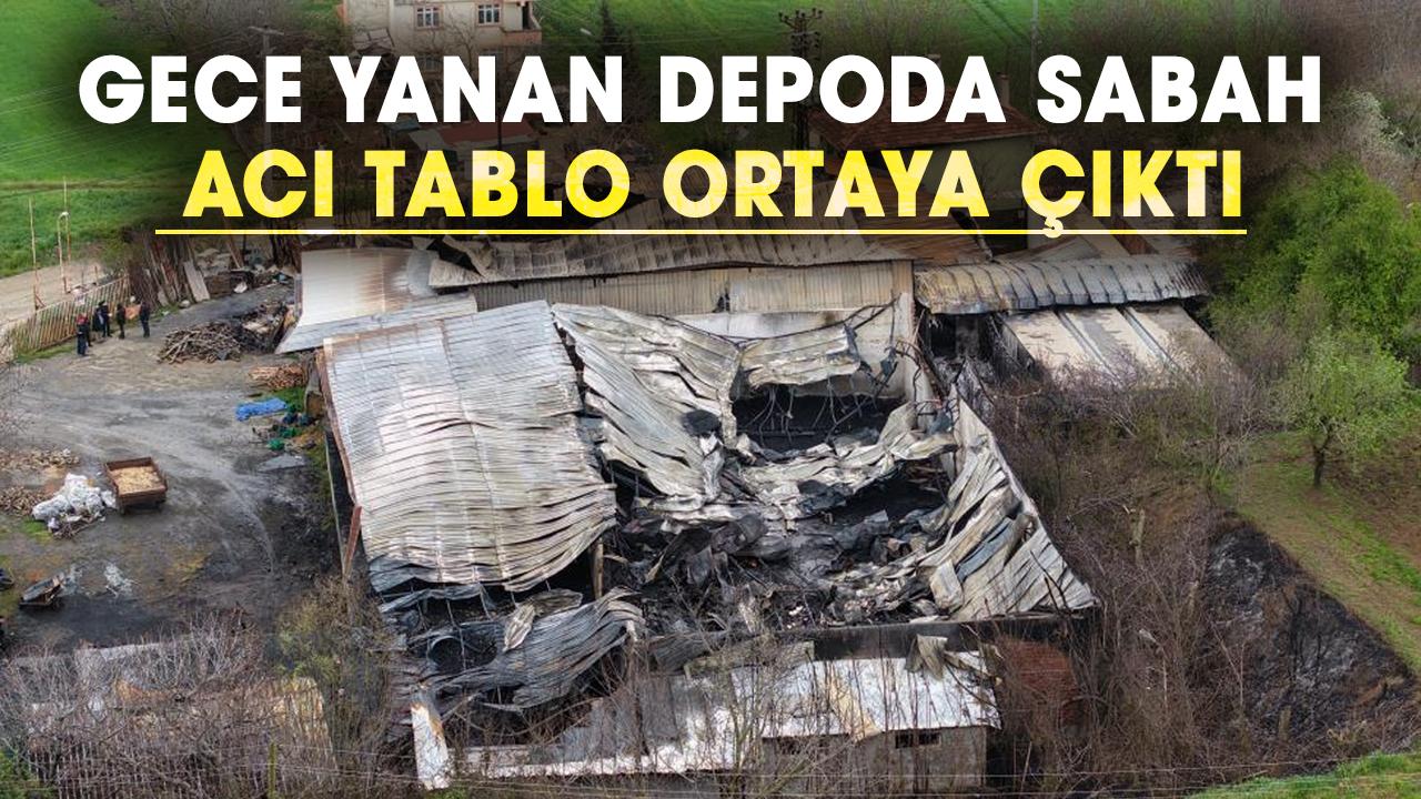 Samsun’da gece yanan depoda sabah acı tablo ortaya çıktı