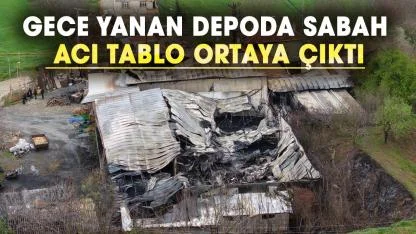 Samsun’da gece yanan depoda sabah acı tablo ortaya çıktı