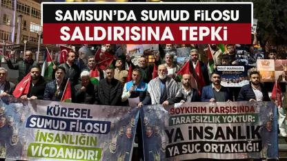 Samsun’da Global Sumud Filosu saldırısına tepki
