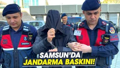 Samsun’da jandarma baskını! Kokain de ele geçirildi