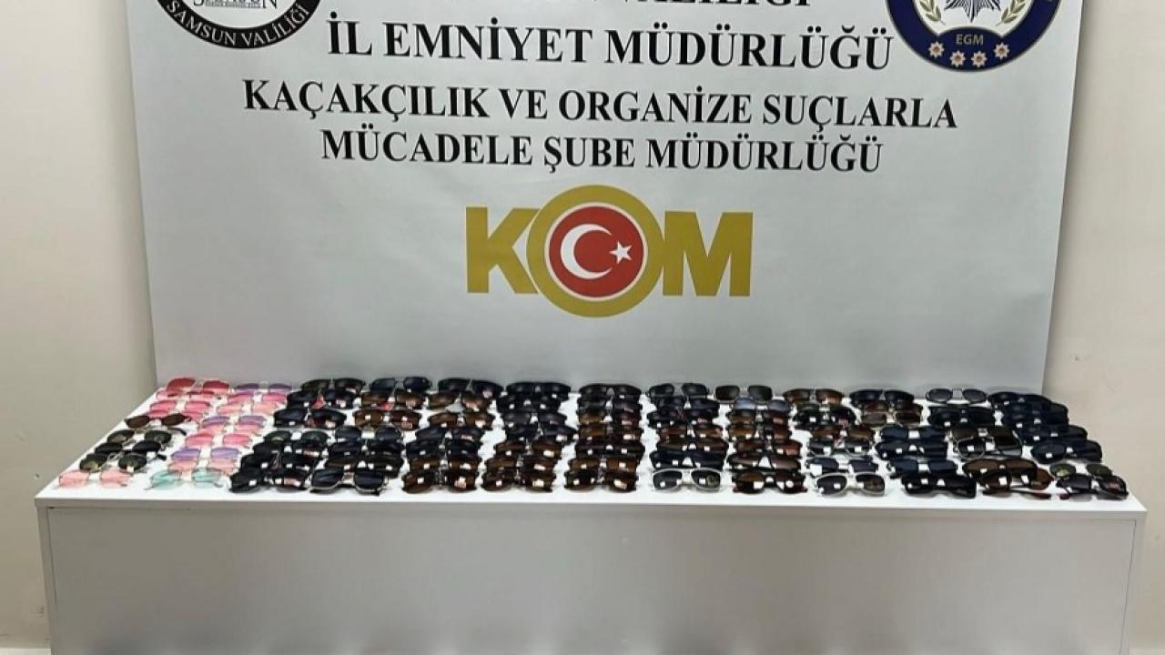 Samsun'da kaçak güneş gözlüğü operasyonu!
