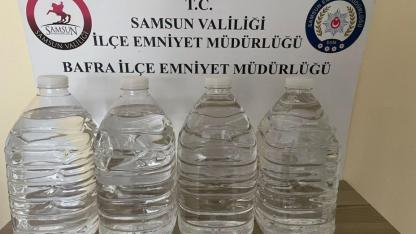 Samsun’da litrelerce etil alkol ele geçirildi