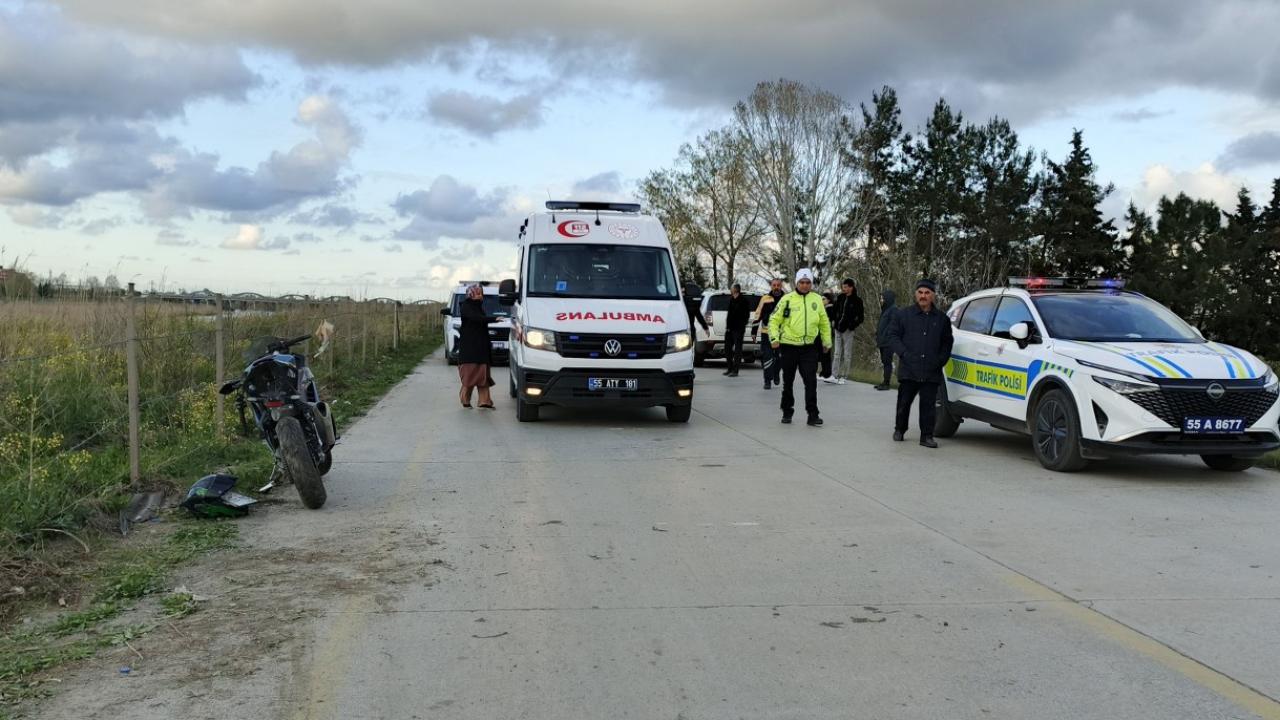 Samsun'da Muhammet Önder motosiklet kazasında yaralandı