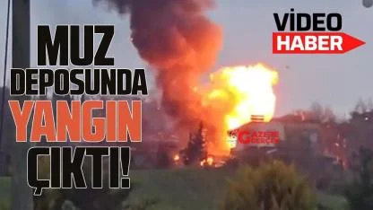 Samsun'da muz deposunda yangın çıktı! Patlamalar korkuttu
