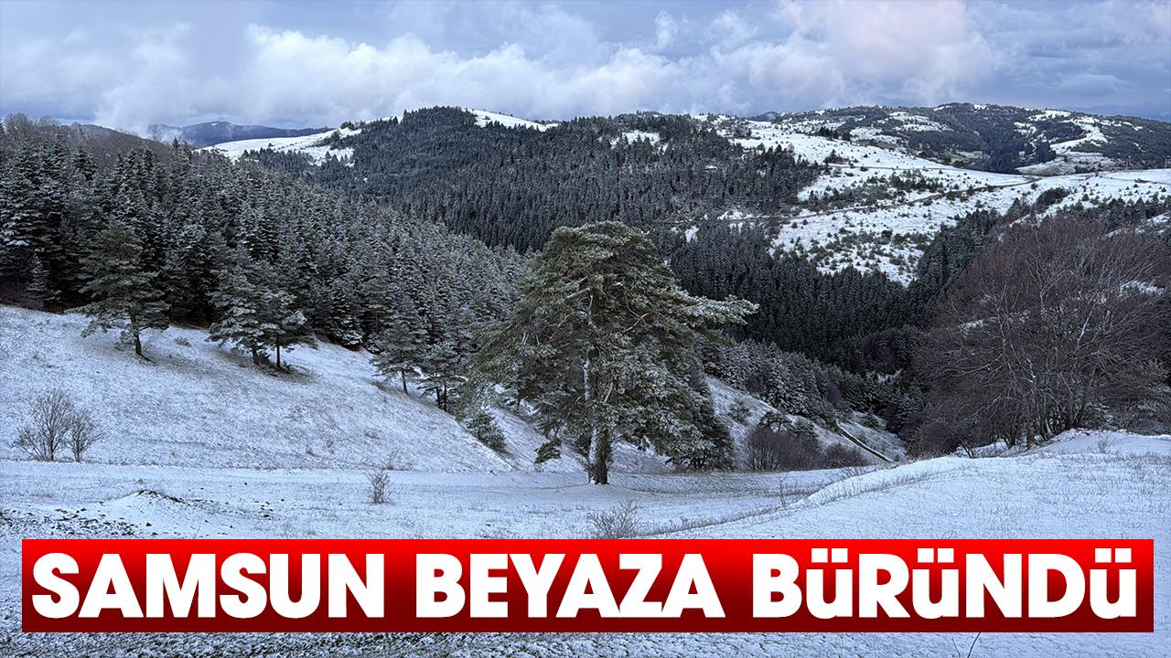 Samsun'da Nisan ayında kar yağdı