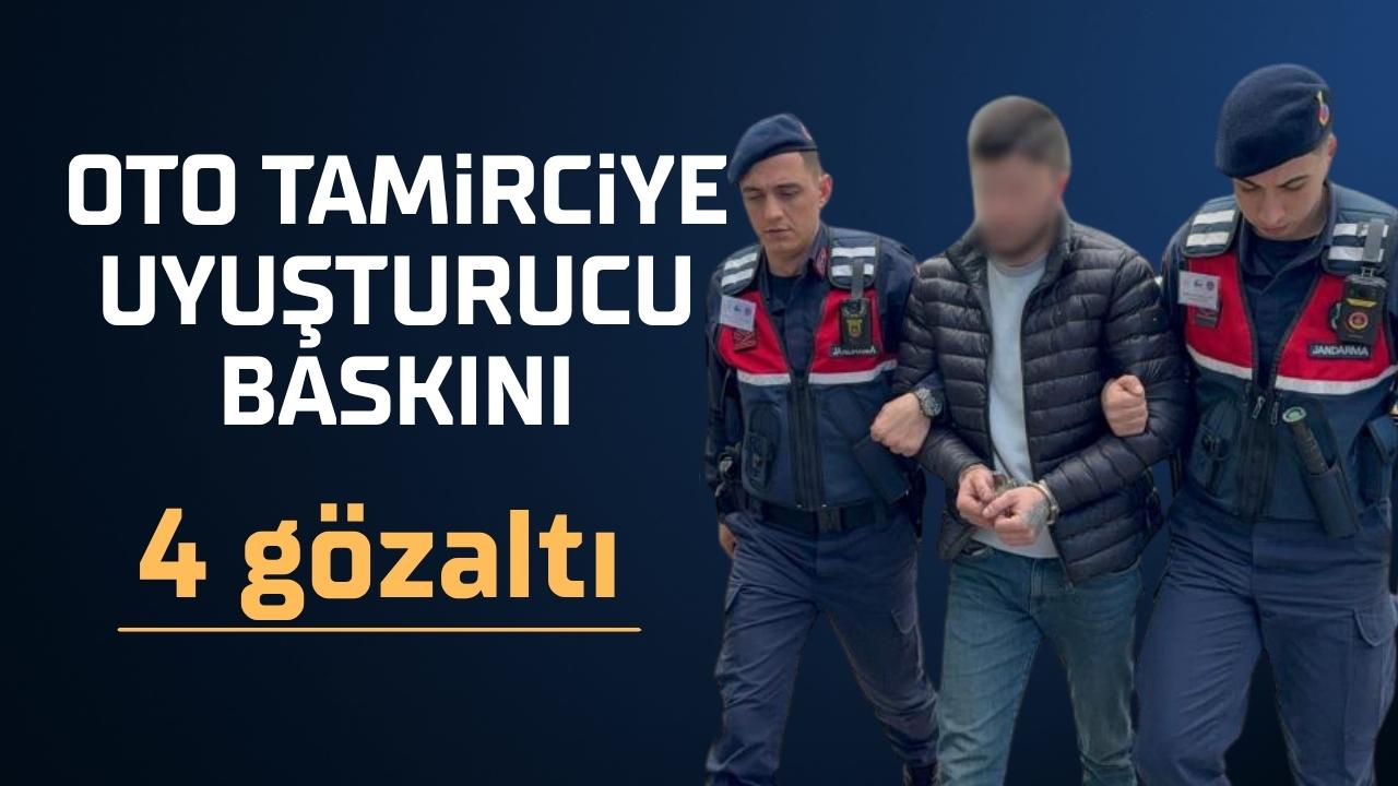 Samsun'da oto tamirciye uyuşturucu baskını