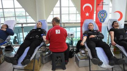 Samsun’da Polis Haftası’nda anlamlı destek: 181 personelden kan bağışı