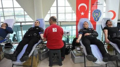 Samsun’da Polis Haftası’nda anlamlı destek: 181 personelden kan bağışı