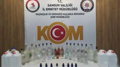 Samsun'da sahte alkol operasyonu