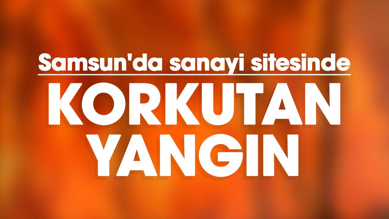 Samsun'da sanayi sitesinde korkutan yangın