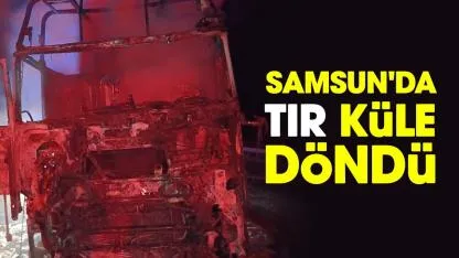 Samsun'da tır küle döndü
