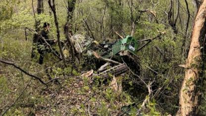 Samsun'da traktör devrildi